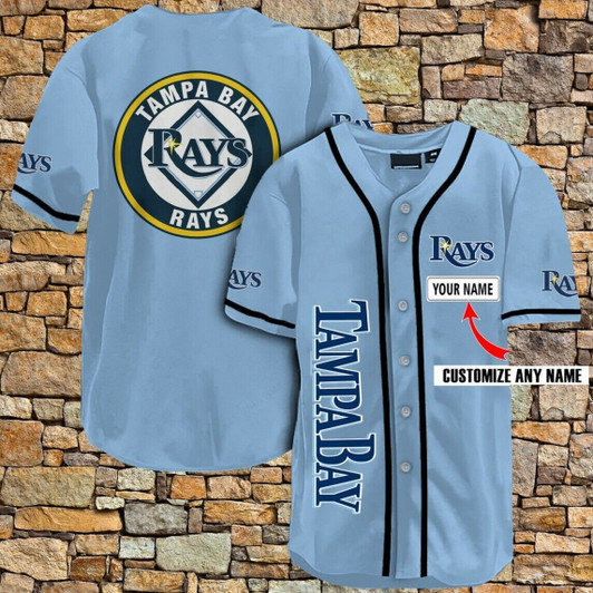 [Custom name] Tampa Bay Rays All Over Print Baseball Jersey for Fans