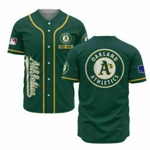 Personalized Oakland Athletics Baseball Jersey for Fans 3D All Over Printed Custom Name