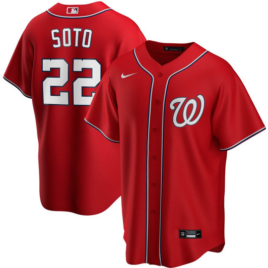 Juan Soto #22 Washington Nationals Nike 2020 Alternate Limited Color Player Jersey - Red