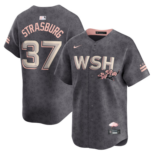 Stephen Strasburg #37 Washington Nationals Nike City Connect Limited Player Jersey - Charcoal