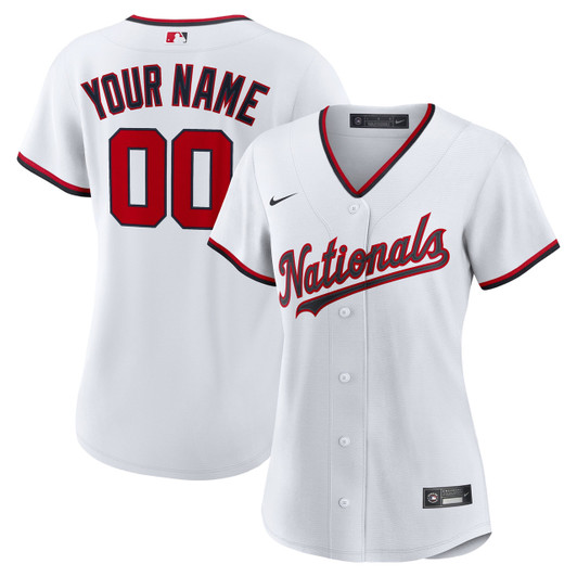 Washington Nationals #2 Nike Women'S Home Custom Limited .0 Jersey - White