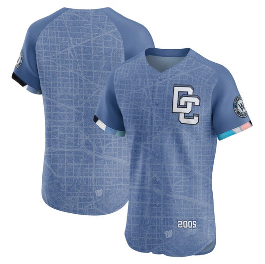 Washington Nationals 2025 City Connect Elite Baseball Jersey - Blue
