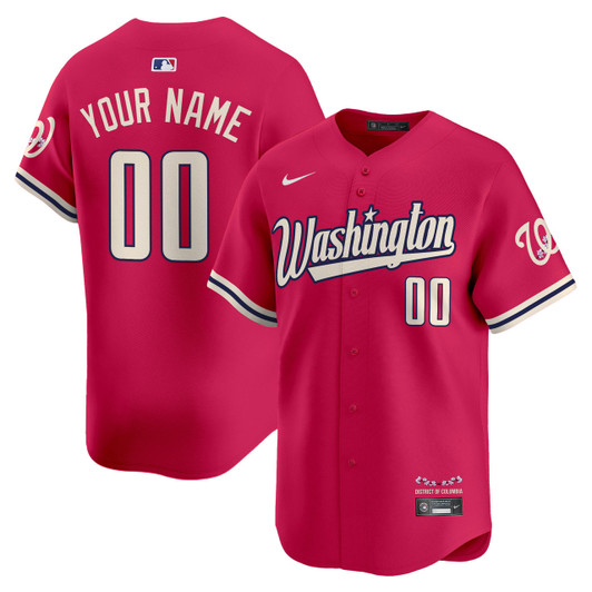 Washington Nationals Cherry Blossom Style Vapor Limited Custom Jersey