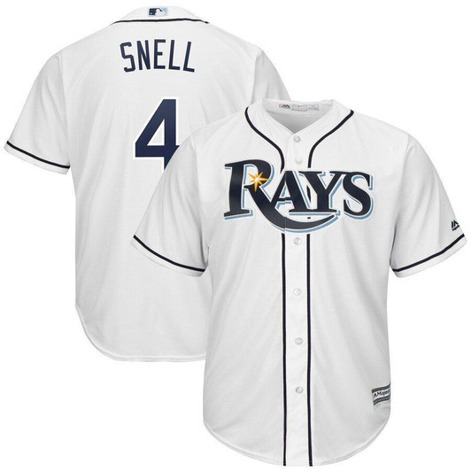 Blake Snell Tampa Bay Rays Majestic Home Official Cool Base Player Jersey White 2019