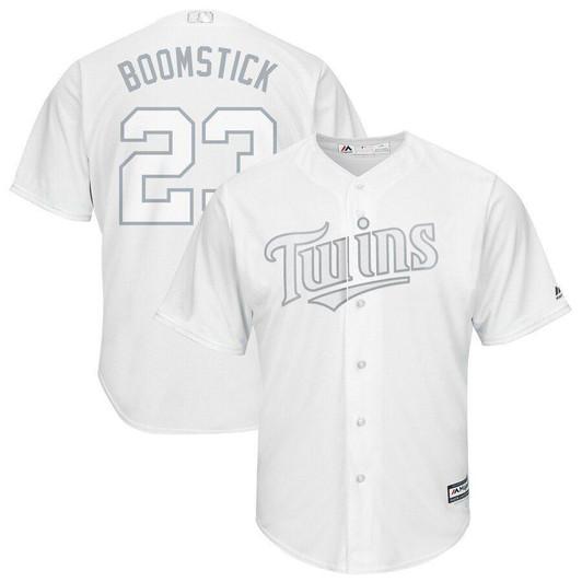 Nelson Cruz Boomstick Minnesota Twins Majestic 2019 Players Weekend Player Jersey White 2019