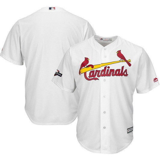 St. Louis Cardinals Majestic 2019 Postseason Official Cool Base Team Jersey White