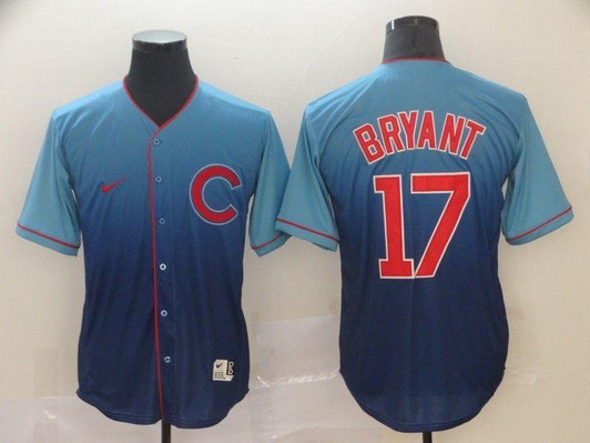 Chicago Cubs Kris Bryant #17 2020 MLB Blue Jersey