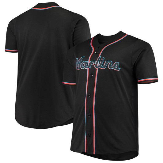 Mens Miami Marlins Majestic Black Alternate Team Jersey Gift For Miami Marlins Fans