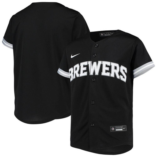 Milwaukee Brewers Black White Team Jersey Gift For Milwaukee Brewers Fans