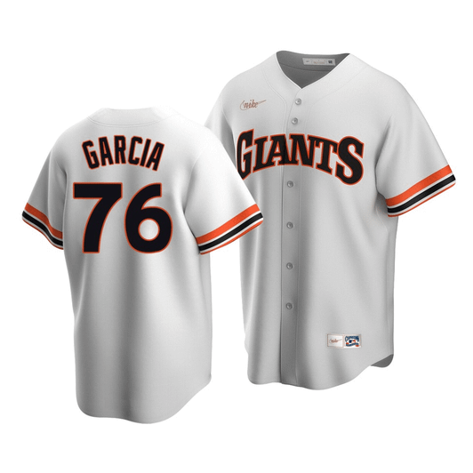 Men'S San Francisco Giants Jarlin Garcia #76 Cooperstown Collection White Home Jersey