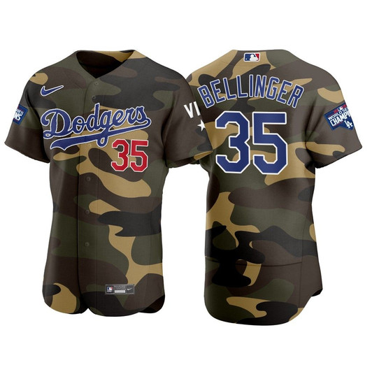Cody Bellinger Los Angeles Dodgers #35 Camo 2021 Armed Forces Day Jersey
