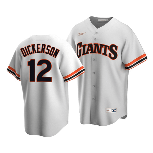 Men'S San Francisco Giants Alex Dickerson #12 Cooperstown Collection White Home Jersey