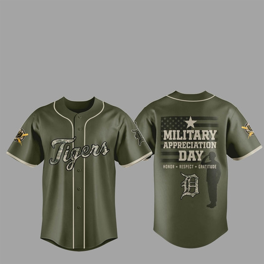 2025 Detroit Tigers Military Appreciation Day Jersey