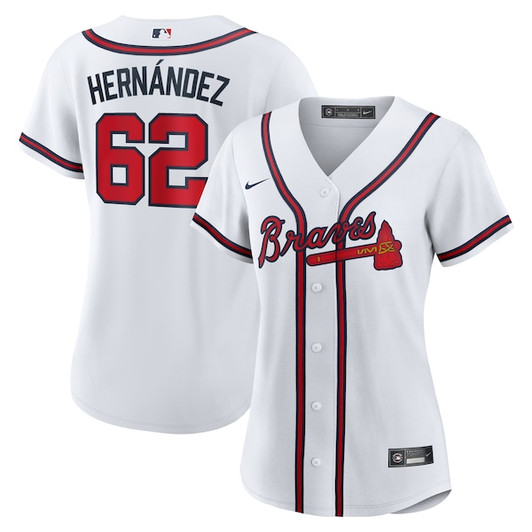 Women's Atlanta Braves Daysbel Hernandez Nike White Home Replica Jersey