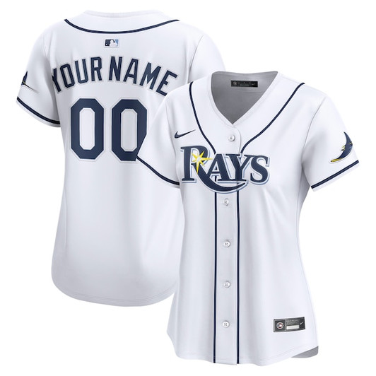 Women's Tampa Bay Rays Nike White Home Limited Custom Jersey
