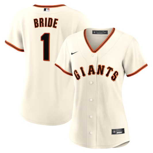 Women's San Francisco Giants  Nike White #1 Bride Home Replica Jersey