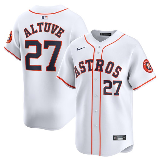 Youth Houston Astros Jose Altuve Nike White Home Limited Player Jersey