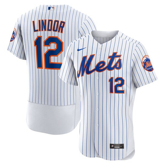 Men's New York Mets Francisco Lindor Nike White Home  Player Jersey