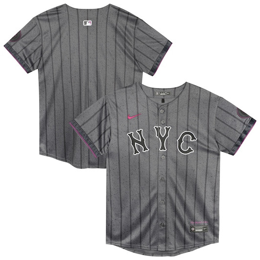 Preschool New York Mets  Nike Gray City Connect Jersey