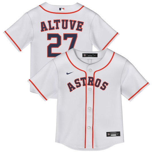 Toddler Houston Astros Jose Altuve Nike White Home Replica Player Jersey
