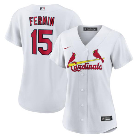 Women's St. Louis Cardinals José Fermín Nike White Home Replica Jersey
