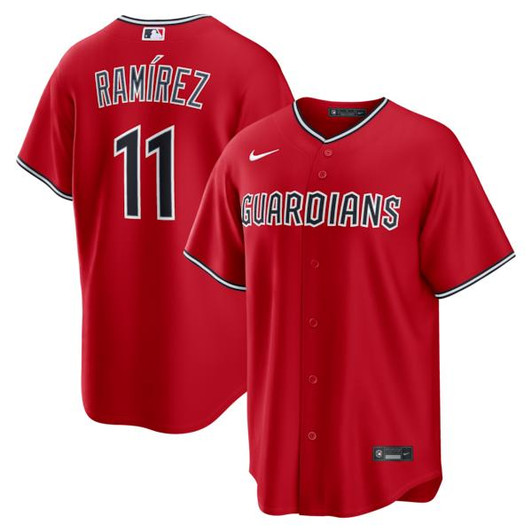 Men's Cleveland Guardians José Ramírez Nike Red Alternate Replica Jersey