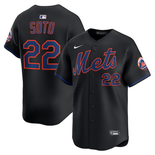 Men's New York Mets Juan Soto Nike Black Alternate Limited Jersey