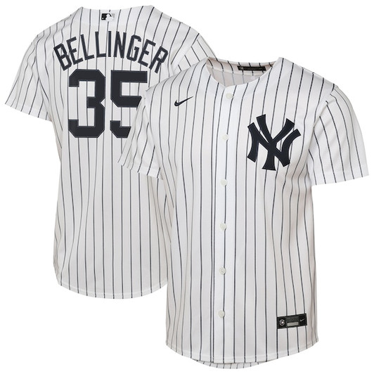 Youth New York Yankees Cody Bellinger Nike White Home Baseline Jersey