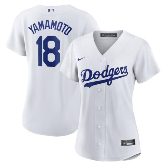 Women's Los Angeles Dodgers Yoshinobu Yamamoto Nike White Replica Jersey