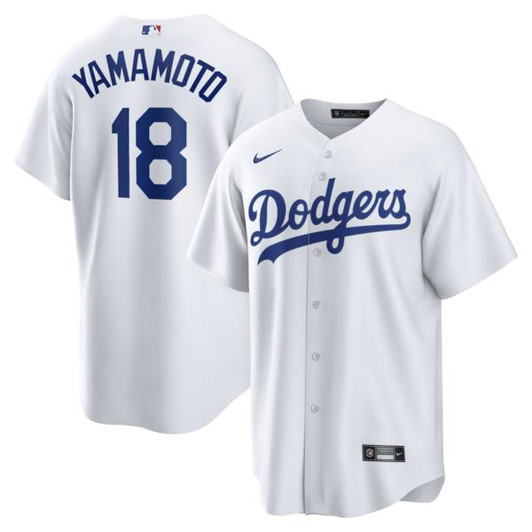 Men's Los Angeles Dodgers Yoshinobu Yamamoto Nike White Home Replica Jersey