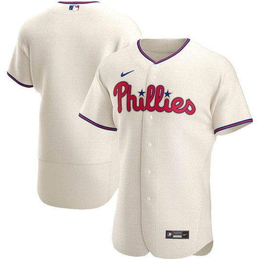 Mens Philadelphia Phillies Nike Replica Replica Cream Alternate  Team Jersey
