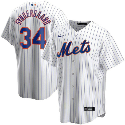 Mens New York Mets Noah Syndergaard Nike Replica Replica White Home Replica Player Name Jersey