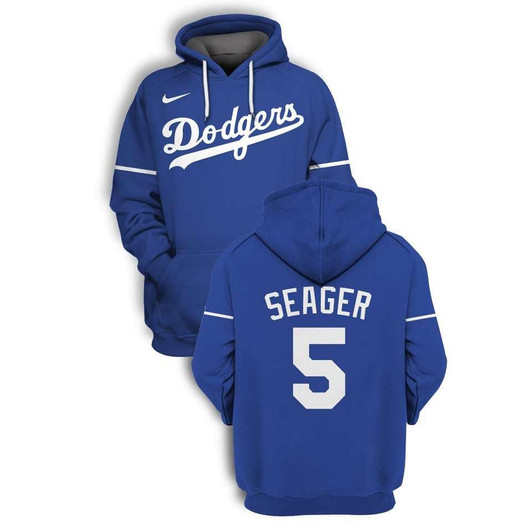 Los Angeles Dodgers Corey Seager #5 Mlb Baseball Team Blue Jersey Style Gift For Dodgers And Seager Fans Hoodie - MLB