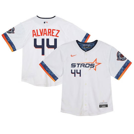 Toddler Houston Astros Yordan Alvarez White City Connect 2025 Limited Jersey