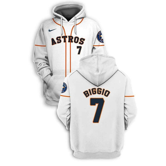 Houston Astros Craig Biggio 7 Mlb Baseball Team Logo 3D White Jersey Gift For Astros Fans Hoodie