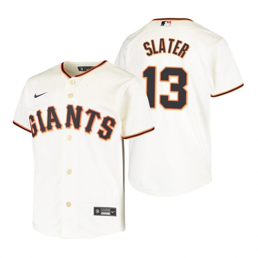 San Francisco Giants #13 Austin Slater 2020 Alternate Cream Jersey Gift For Giants Fans