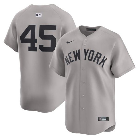 Men's New York Yankees Gerrit Cole Nike Gray Road Limited Player Jersey