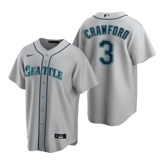 Mens Seattle Mariners #3 J.P. Crawford 2020 Road Gray Jersey Gift For Mariners Fans