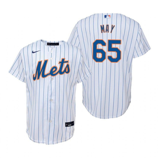 New York Mets #65 Trevor May 2020 Alternate White Jersey Gift For Mets Fans