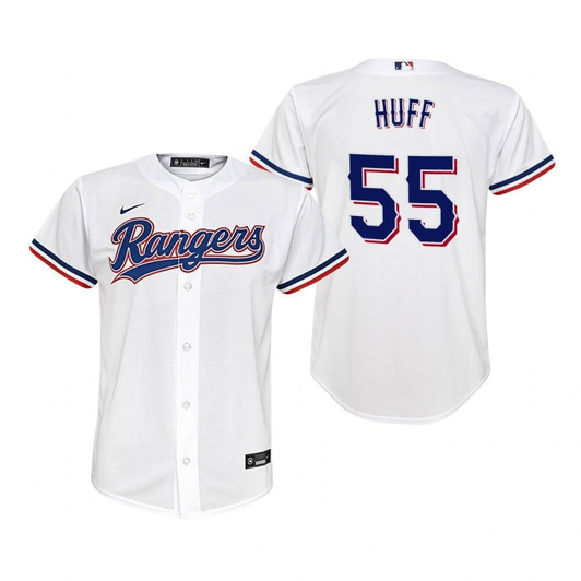 Texas Rangers #55 Sam Huff 2020 White Jersey Gift For Rangers Fans