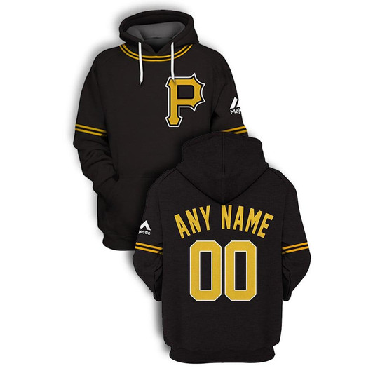 Pittsburgh Pirates #00 Mlb Team Black Jersey Style Gift With Custom Number Name For Pittsburgh Pirates Fans Hoodie