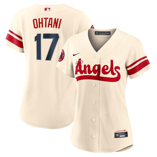 Shohei Ohtani Los Angeles Angels Nike Replica Replica Replica Women's 2022 City Connect Replica Player Jersey - Cream