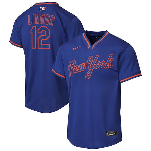 Youth New York Mets Francisco Lindor Nike Royal Alternate Replica Jersey