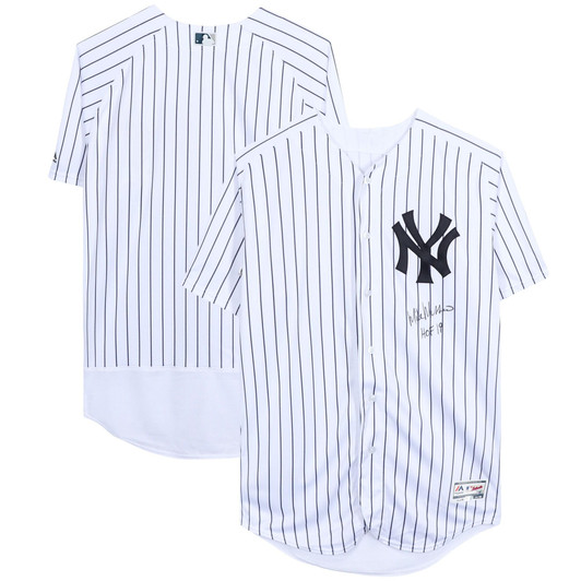 Mike Mussina New York Yankees Fanatics  Autographed Majestic White  Jersey with "HOF 19" Inscription