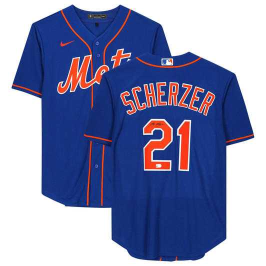 Max Scherzer New York Mets Fanatics  Autographed Nike Replica Replica Replica Jersey - Royal