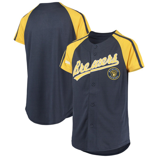 Milwaukee Brewers Stitches  Team Logo Jersey - Navy