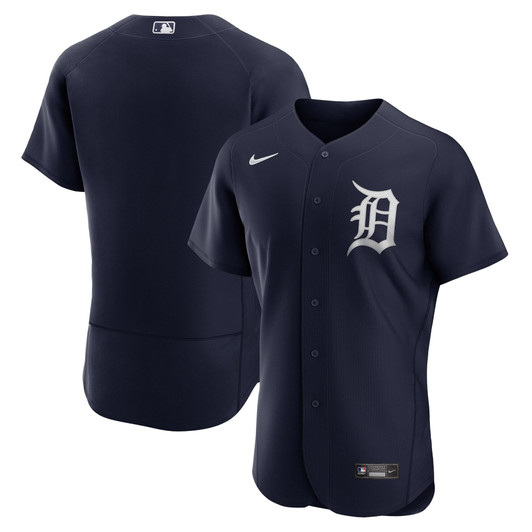 Detroit Tigers Nike Replica Replica Alternate Logo  Team Jersey - Navy