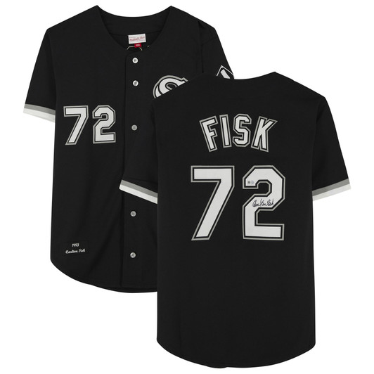 Carlton Fisk Chicago White Sox Fanatics Autographed Mitchell & Ness Jersey - Black