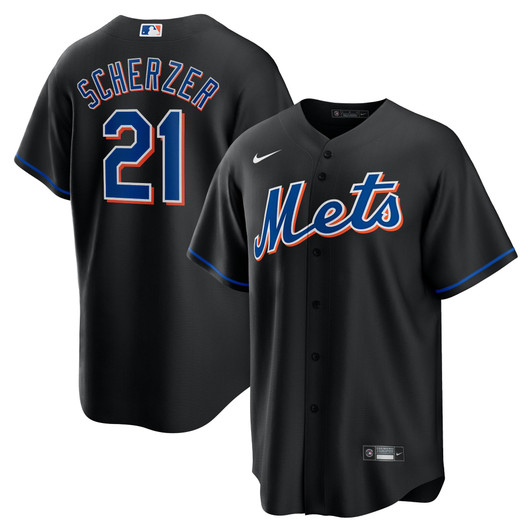 Max Scherzer New York Mets Nike Replica Replica Alternate Replica Player Jersey - Black