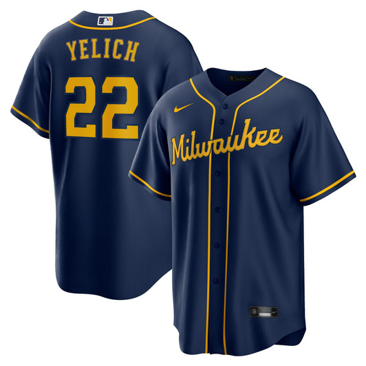 Christian Yelich Milwaukee Brewers Nike Replica Replica Alternate Replica Player Jersey - Navy